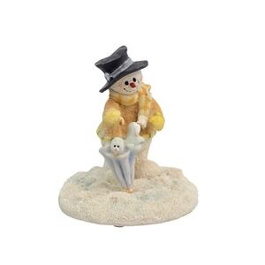 Russ Berrie Ice Sculptures Glad Hidings Snowman Figurine 21367 Hand Painted 3.5"